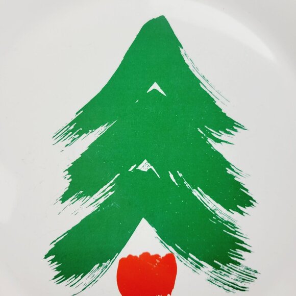 Pfaltzgraff Marimekko Christmas Tree Dinner Plate Red Band Finland Style Design - Picture 3 of 11